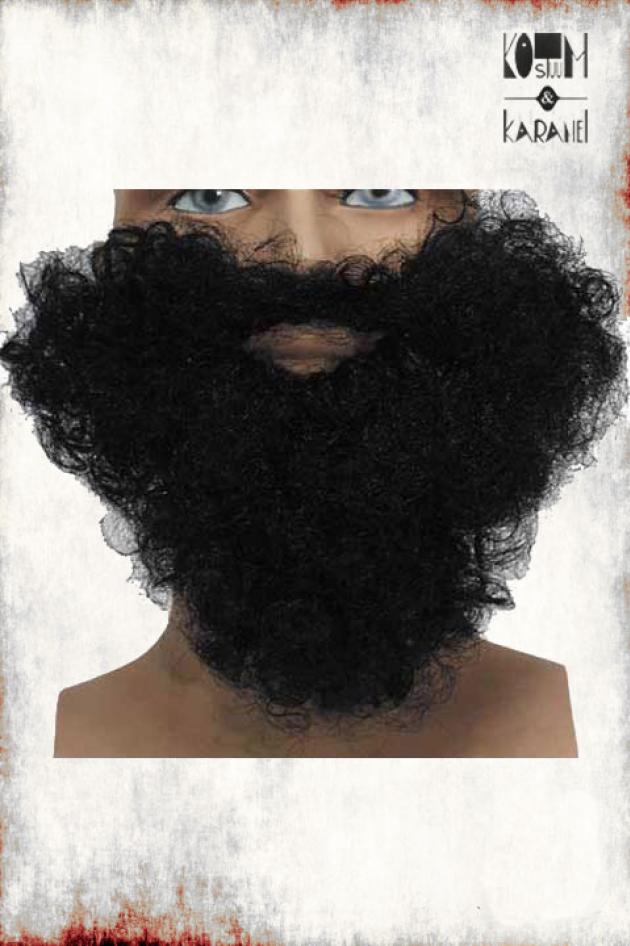 Valse Kabouterbaard met Zwarte Krullen