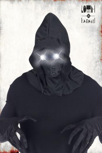 Gezichtsloos Masker Zwarte Kap met licht