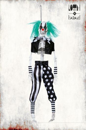 Clown Punker Mini Skelet Deco Halloween 40 cm