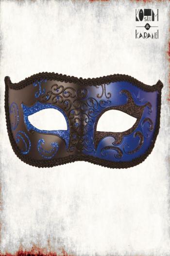 Venetiaans Masker Heren blauw zwart