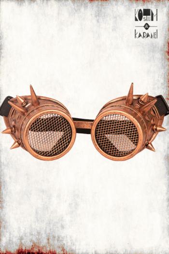 Steampunk Goggles met studs Vliegenier Tijdreiziger