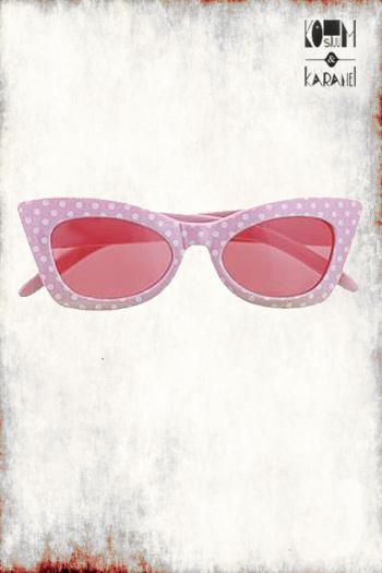 Fifties Bril Polka Dot Roze