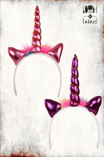 Diadeem Unicorn Metalic Pink Lila