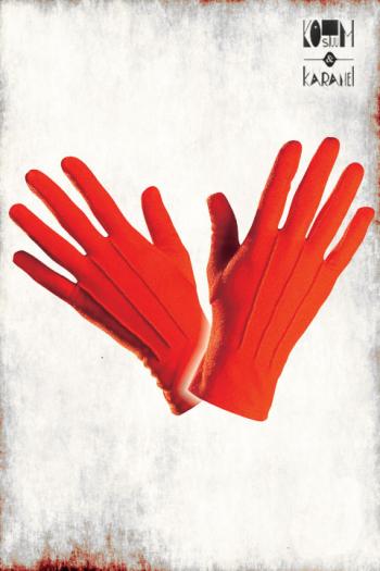 Handschoenen rood kort
