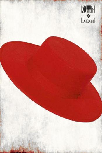 Spaanse hoed Toreador rood vilt