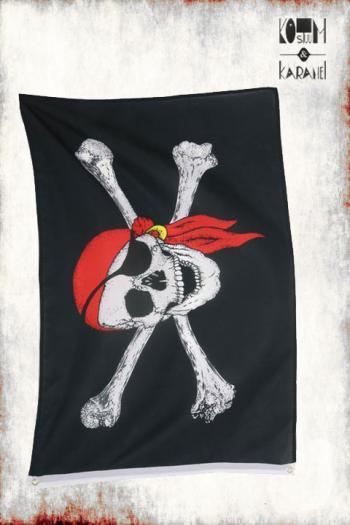 Piratenvlag Nylon met Skull