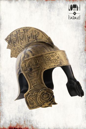 goudkleurige helm spartaan