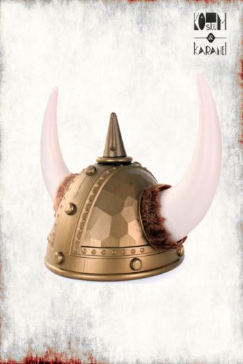 viking helm plastic met witte hoorns