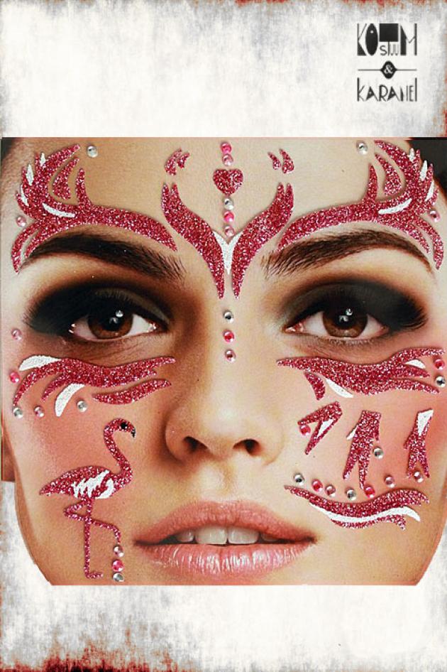 Face Tattoo Red Queen Glitter