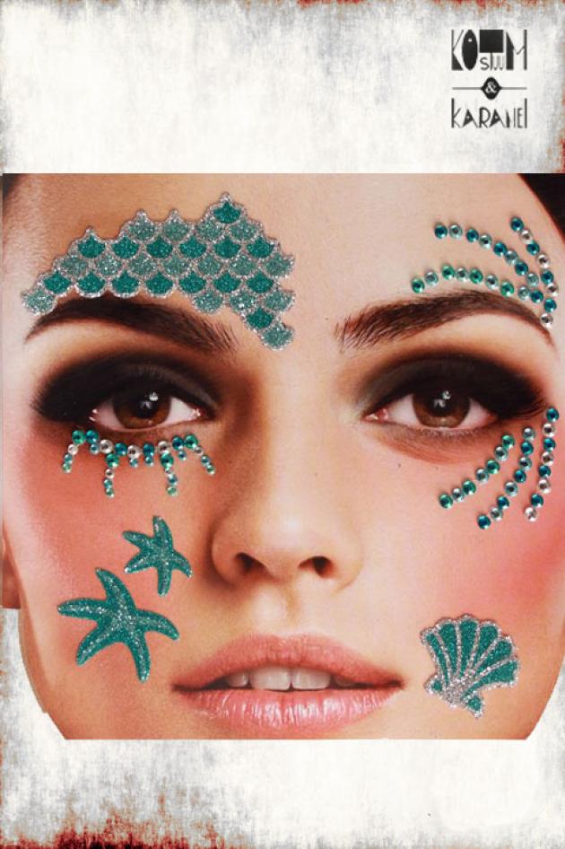 Face Tattoo Summer Beach Glitter