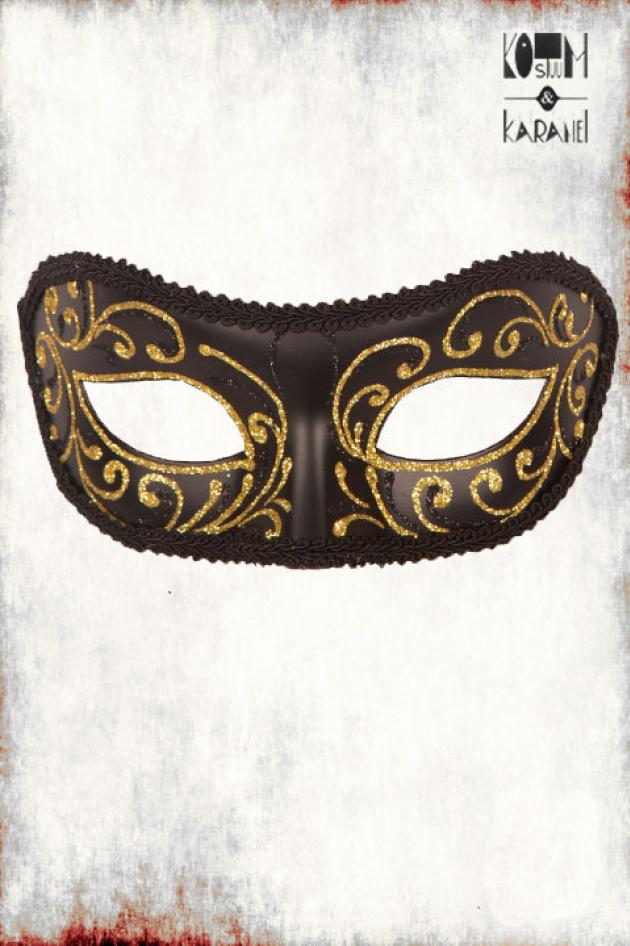 Venetiaans Oogmasker Zwart Goud