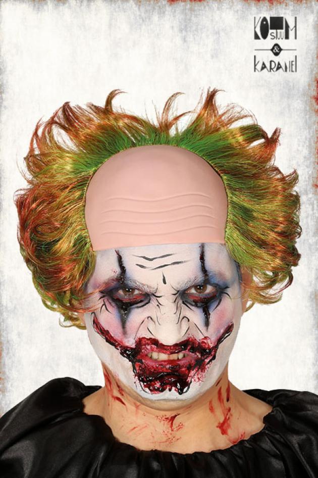 Pruik horror clown groen