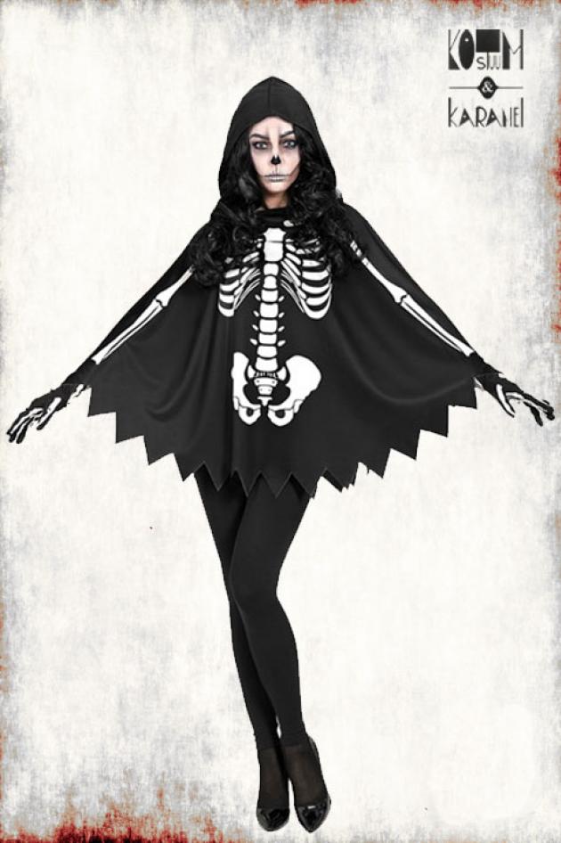 Poncho Skeleton Girl