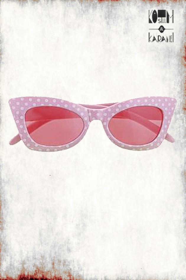 Fifties Bril Polka Dot Roze
