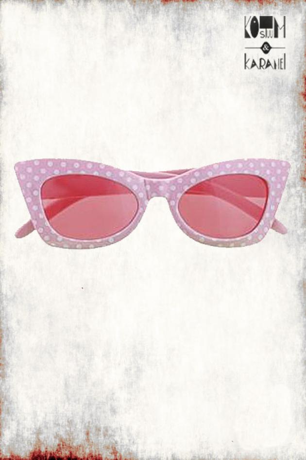 Fifties Bril Polka Dot Roze