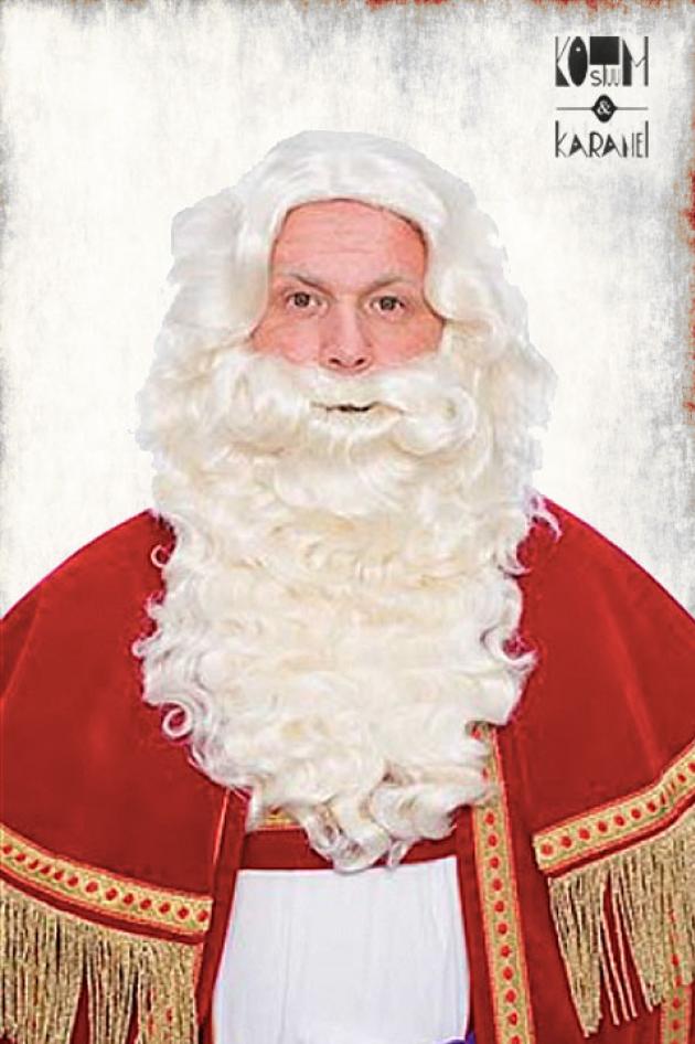 Pruik en Baard Sint Kanekalon Luxe Vaste Snor