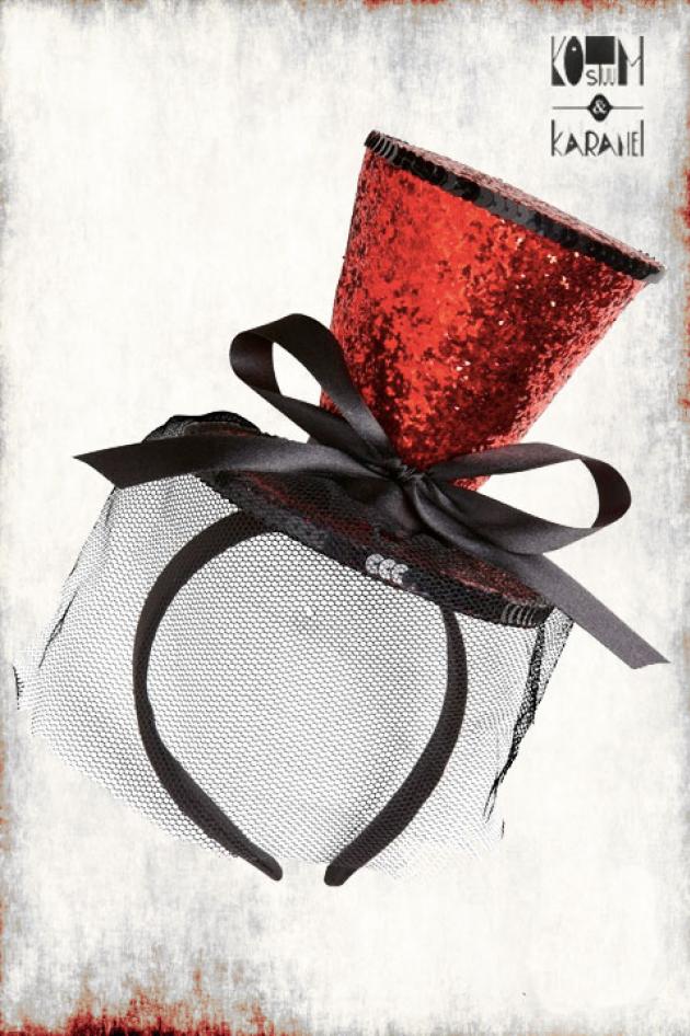 Top Hat Rood Glitter