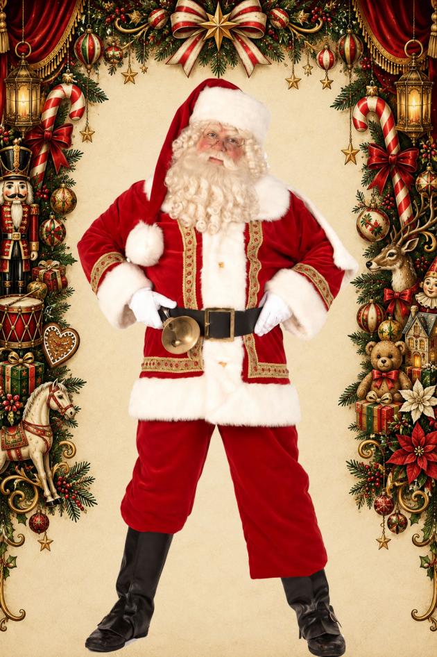 Kerstmanpak Luxe Fluweel