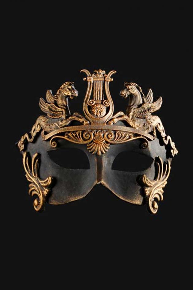 Masker Hermes Zwart Goud