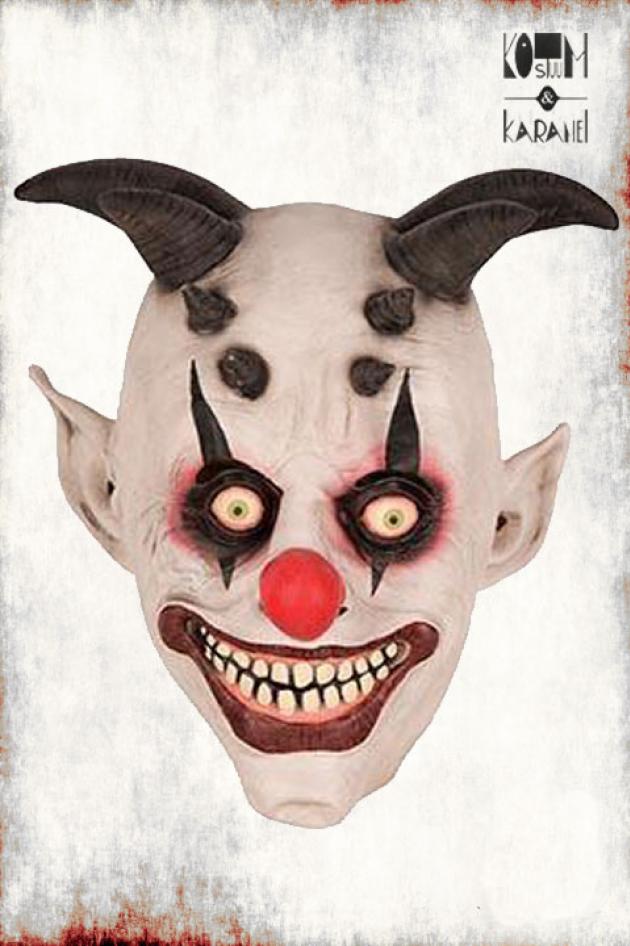 Masker Clown met Hoorns Latex