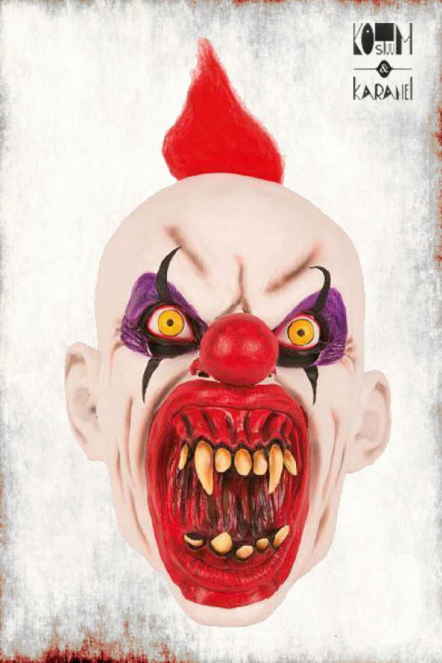 Latexmasker Clown met grote tanden