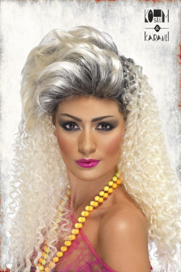 80's Pruik Donna Blond Meches