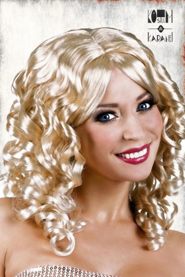 Pruik Pijpenkrul Dames Blond 